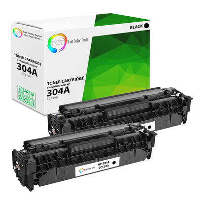 TCT Compatible Toner Cartridge Replacement for the HP 304A Series - 2 Pack Black