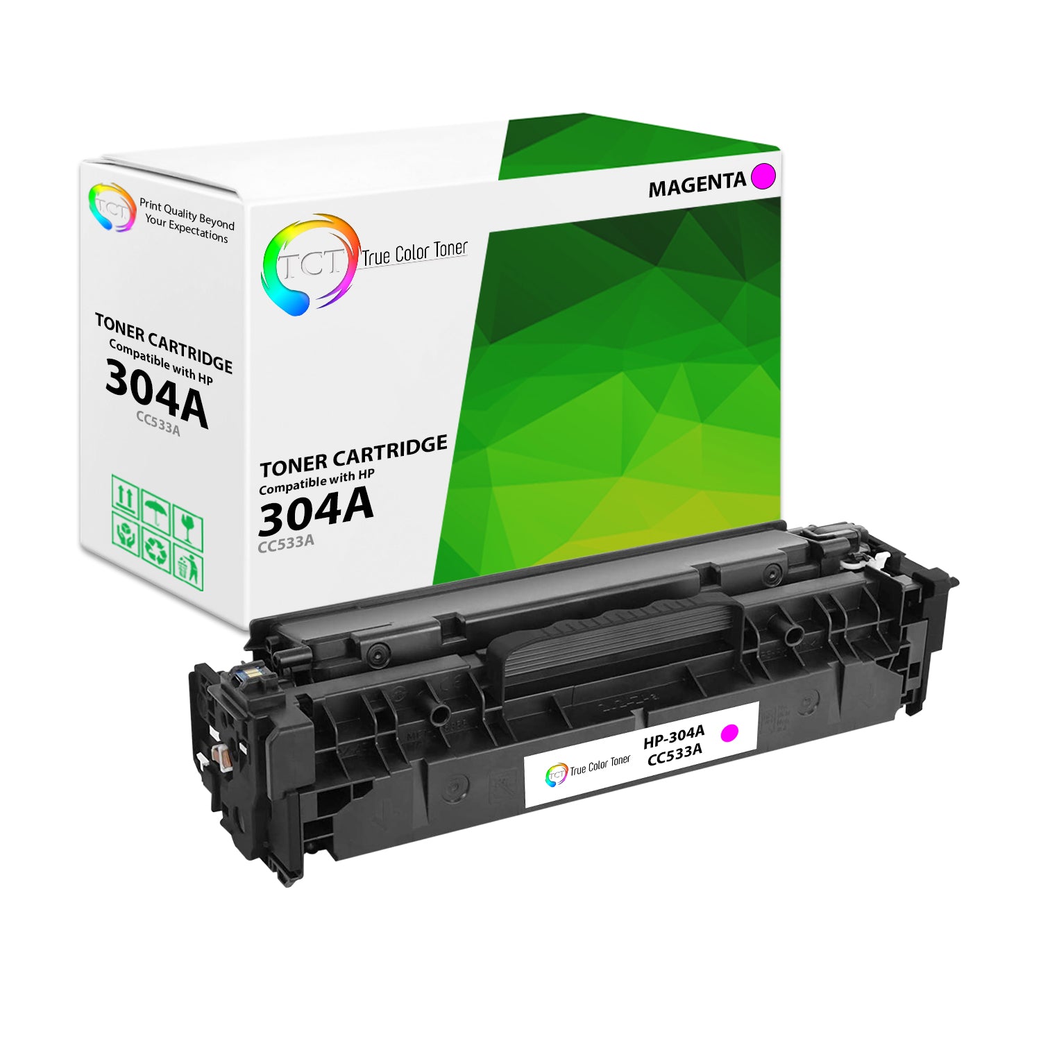 TCT Compatible Toner Cartridge Replacement for the HP 304A Series - 1 Pack Magenta