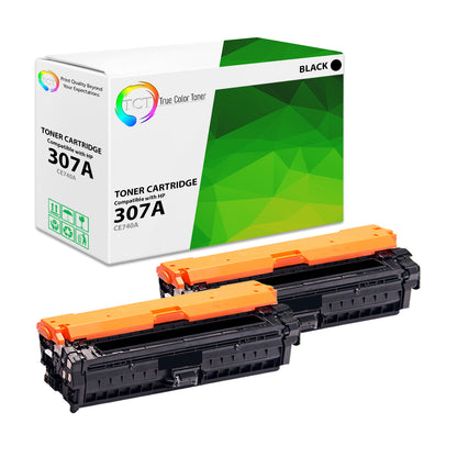 TCT Compatible Toner Cartridge Replacement for the HP 307A Series - 2 Pack Black