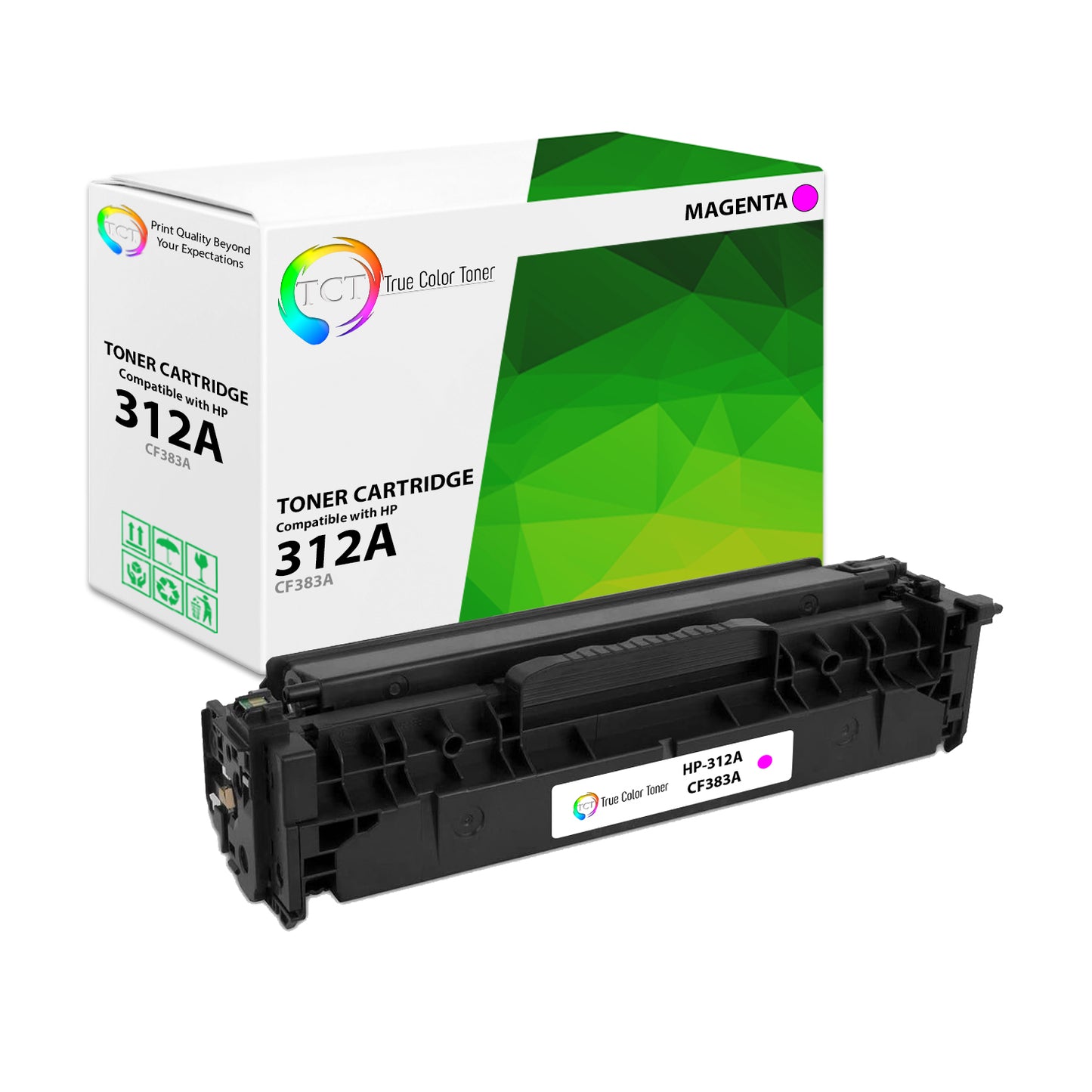 TCT Compatible Toner Cartridge Replacement for the HP 312A Series - 1 Pack Magenta