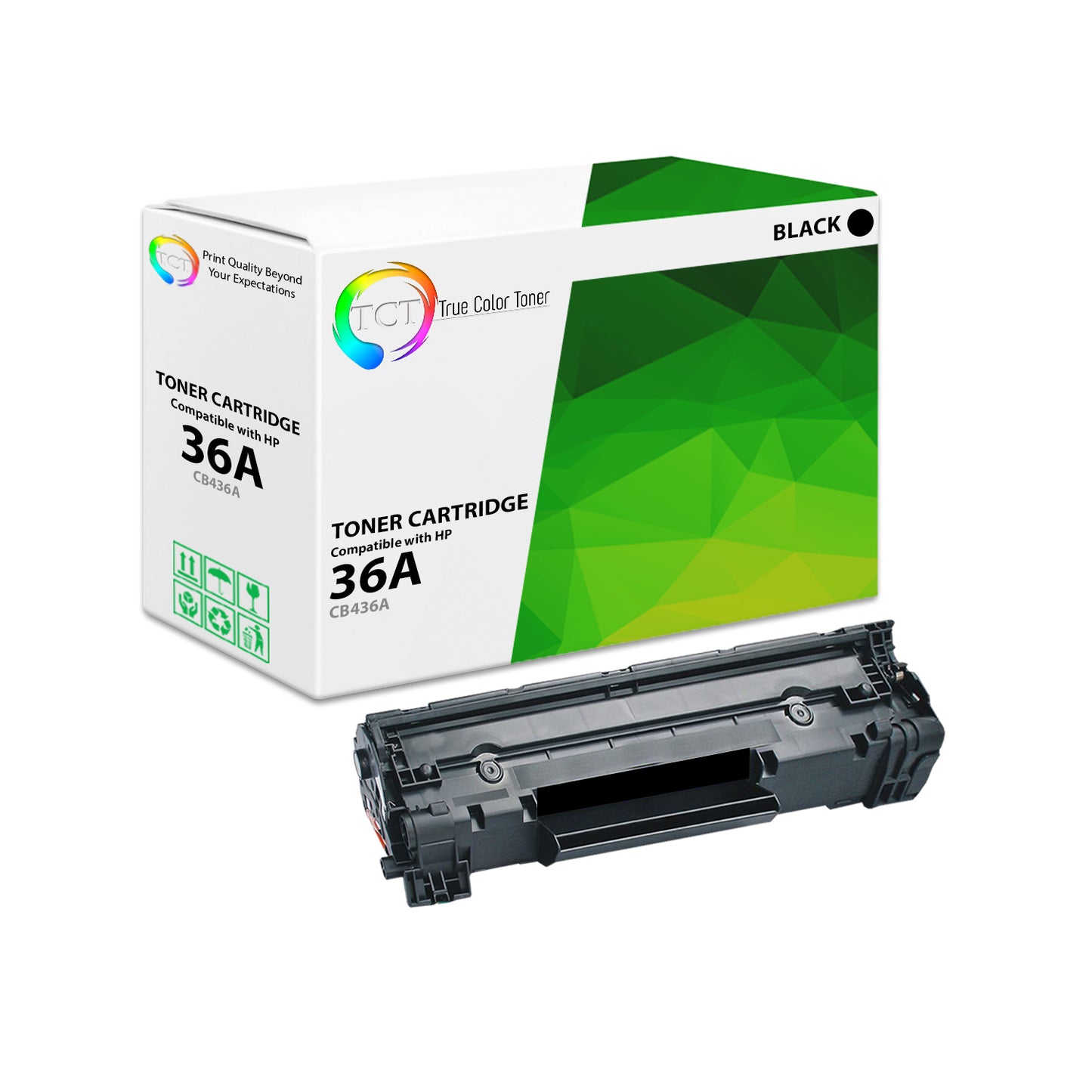 TCT Compatible Toner Cartridge Replacement for the HP 36A Series - 1 Pack Black