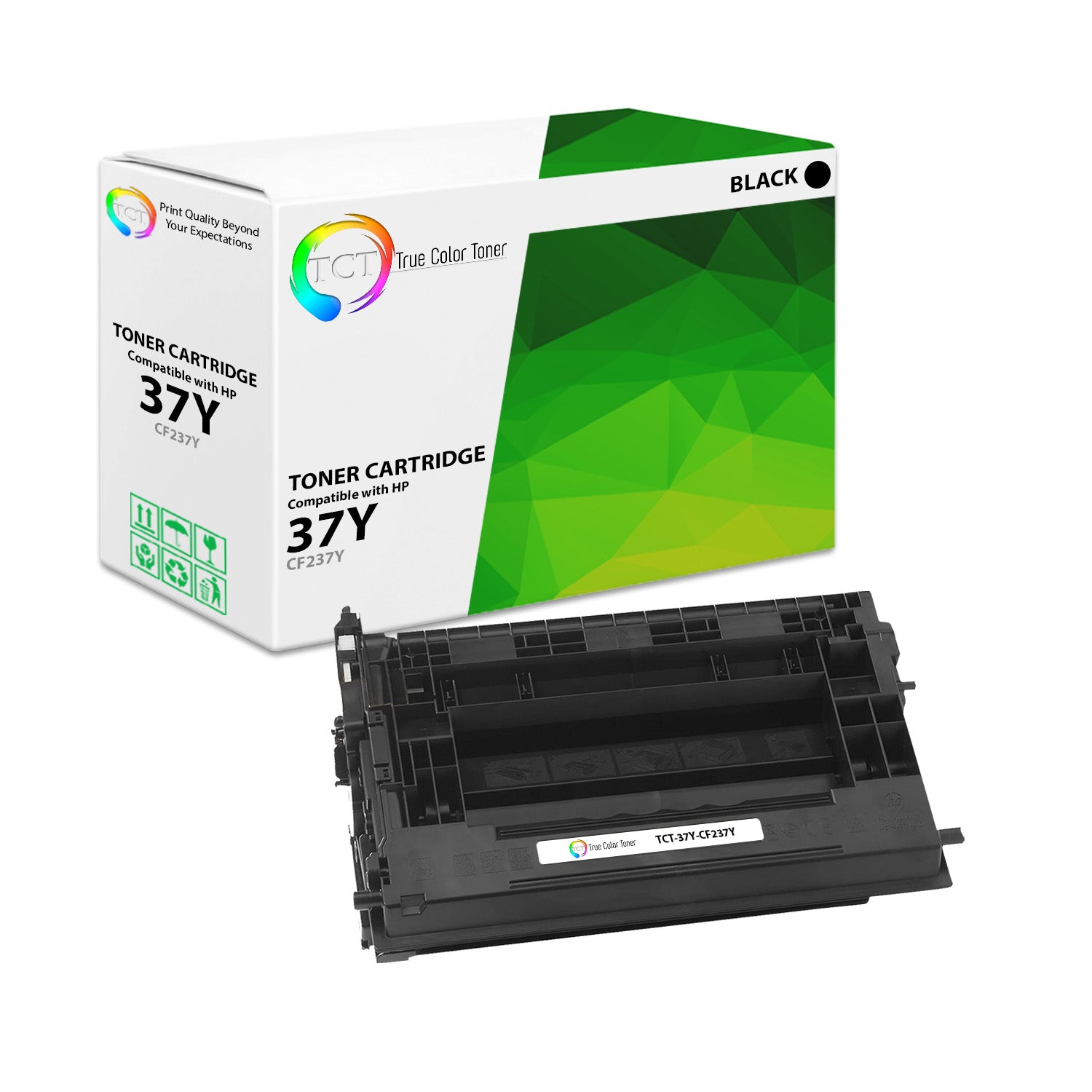 TCT Compatible High Yield Toner Cartridge Replacement for the HP 37Y Series - 1 Pack Black