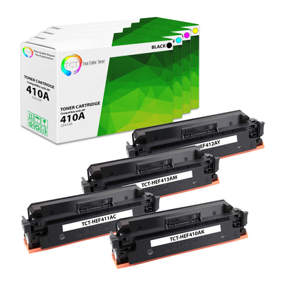 TCT Compatible Toner Cartridge Replacement for the HP 410A Series - 4 Pack (BK, C, M, Y)
