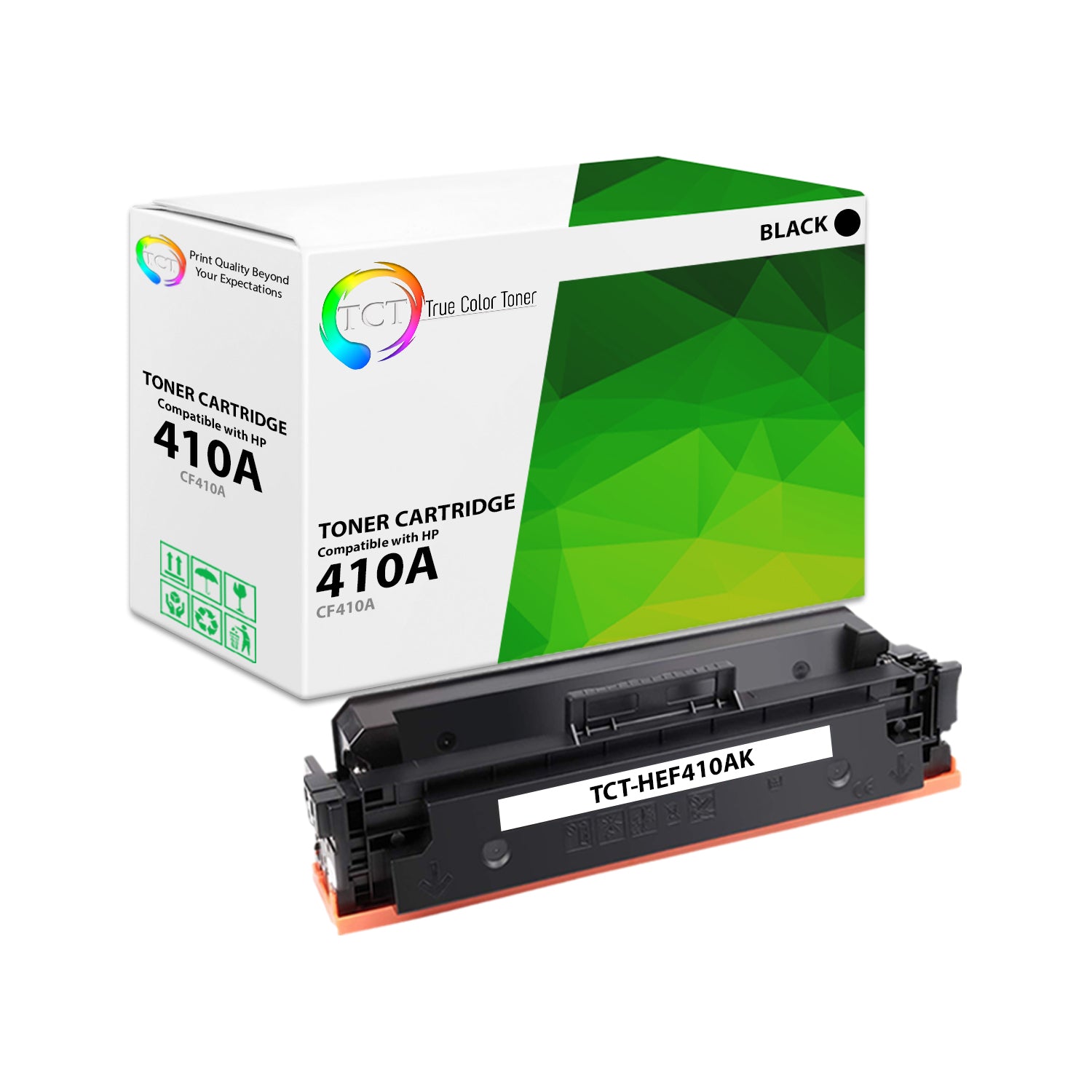 TCT Compatible Toner Cartridge Replacement for the HP 410A Series - 1 Pack Black