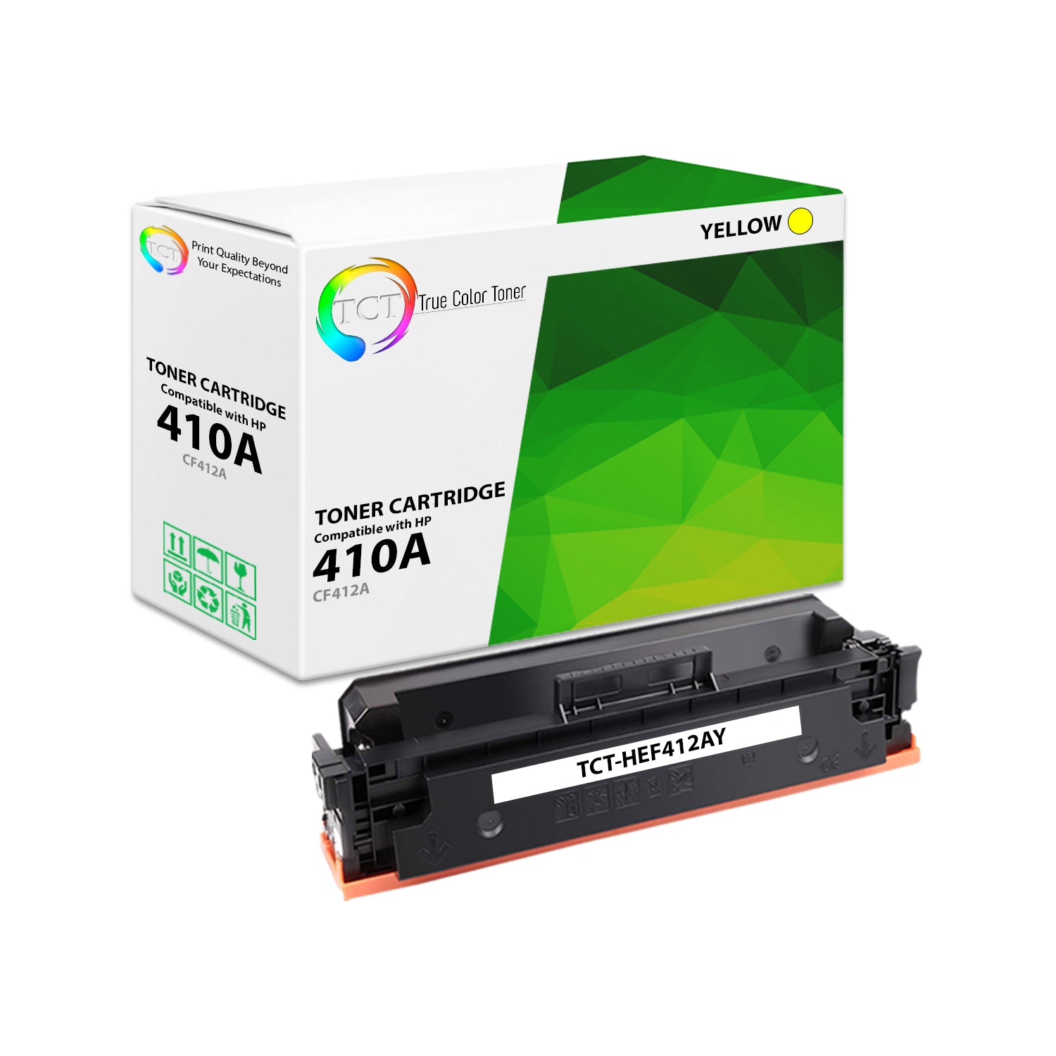 TCT Compatible Toner Cartridge Replacement for the HP 410A Series - 1 Pack Yellow