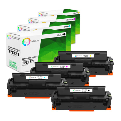 TCT Compatible High Yield Toner Cartridge Replacement for the HP 410X Series - 4 Pack (BK, C, M, Y)