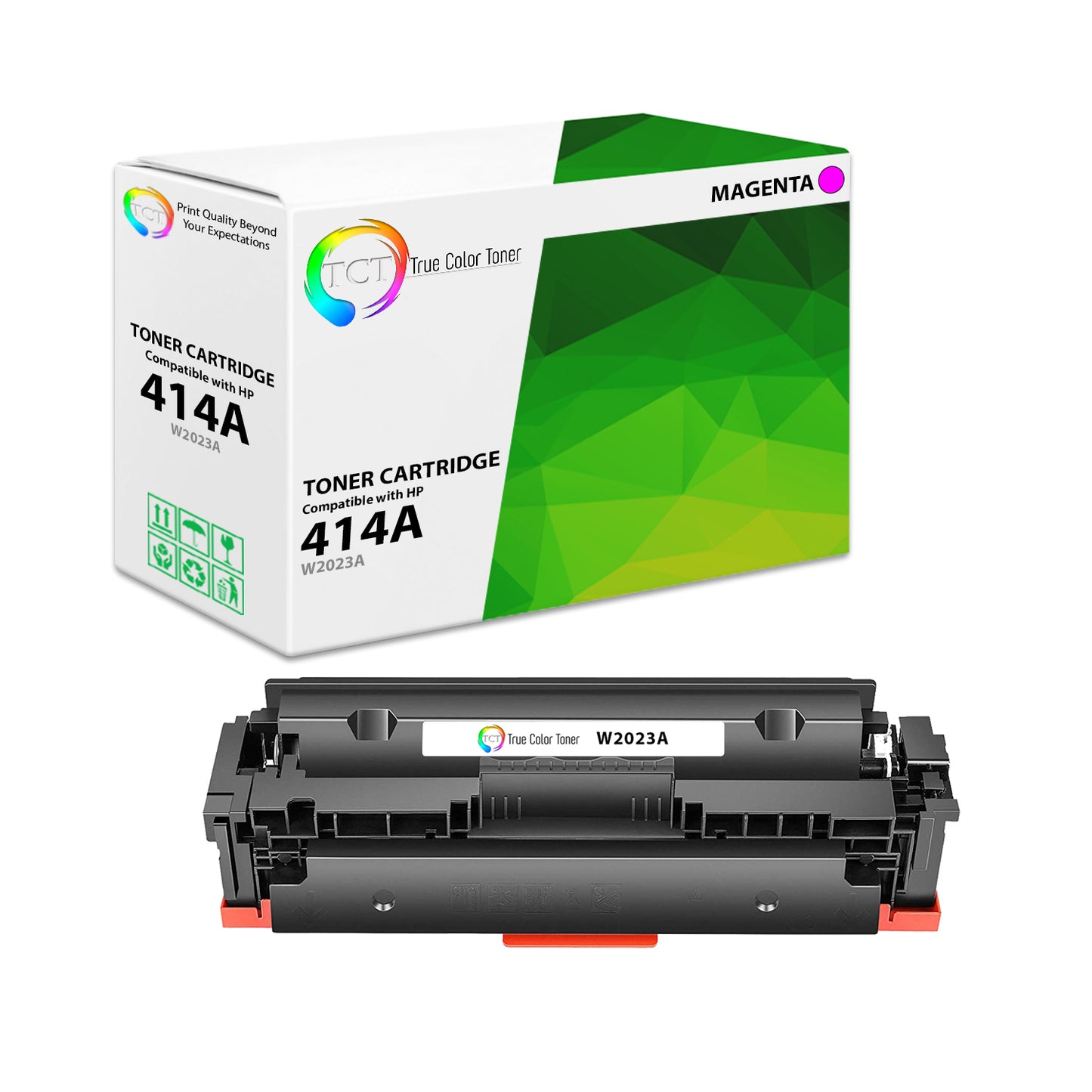TCT Compatible Toner Cartridge Replacement for the HP 414A Series - 1 Pack Magenta