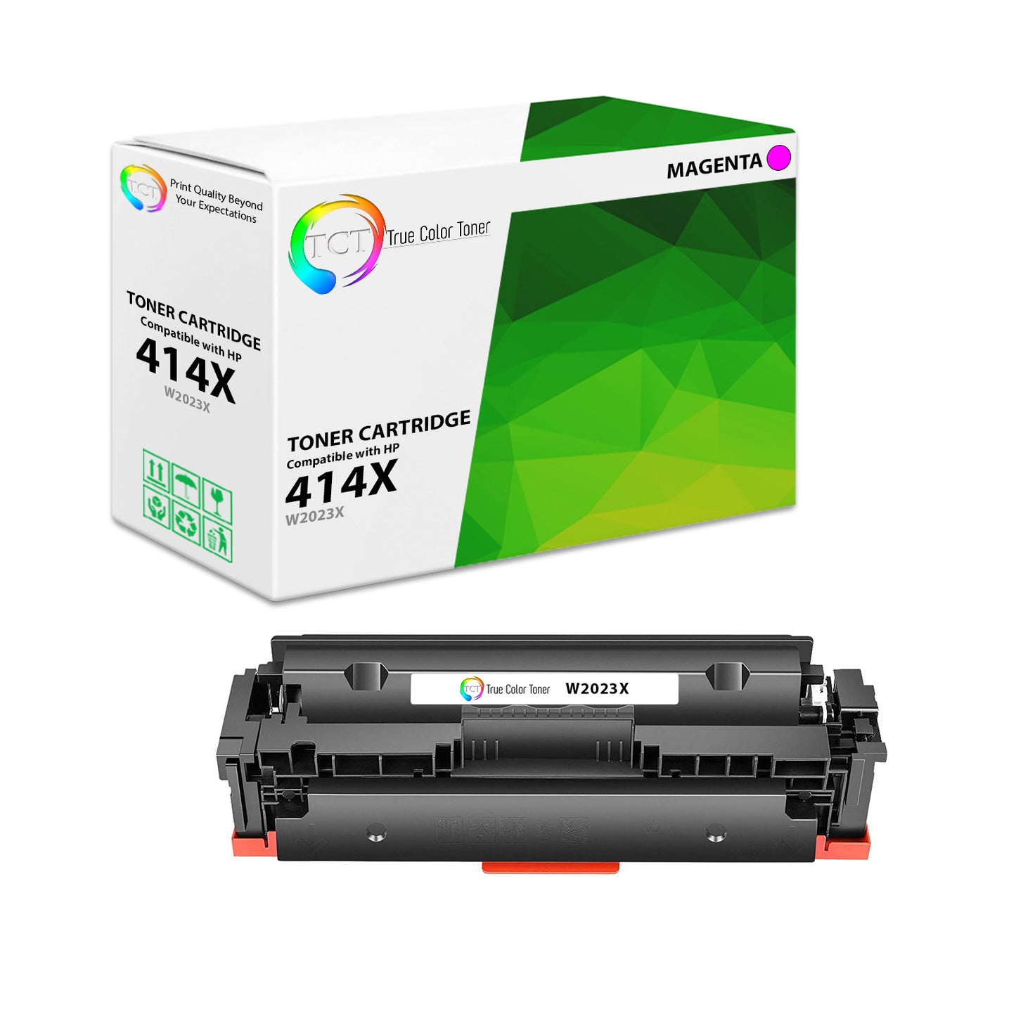TCT Compatible High Yield Toner Cartridge Replacement for the HP 414X Series - 1 Pack Magenta