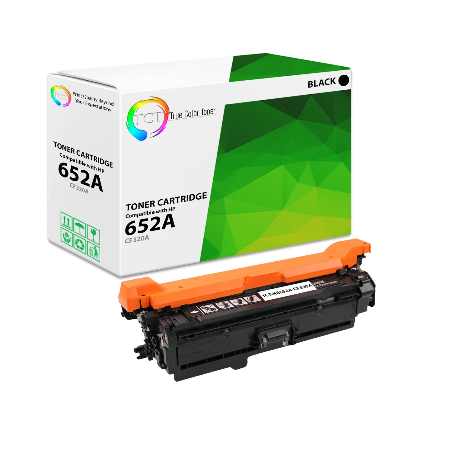 TCT Compatible Toner Cartridge Replacement for the HP 652A Series - 1 Pack Black