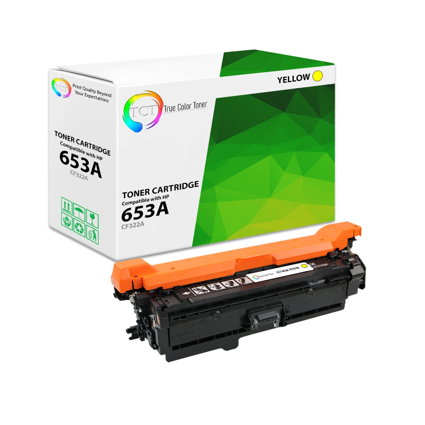 TCT Compatible Toner Cartridge Replacement for the HP 653A Series - 1 Pack Yellow