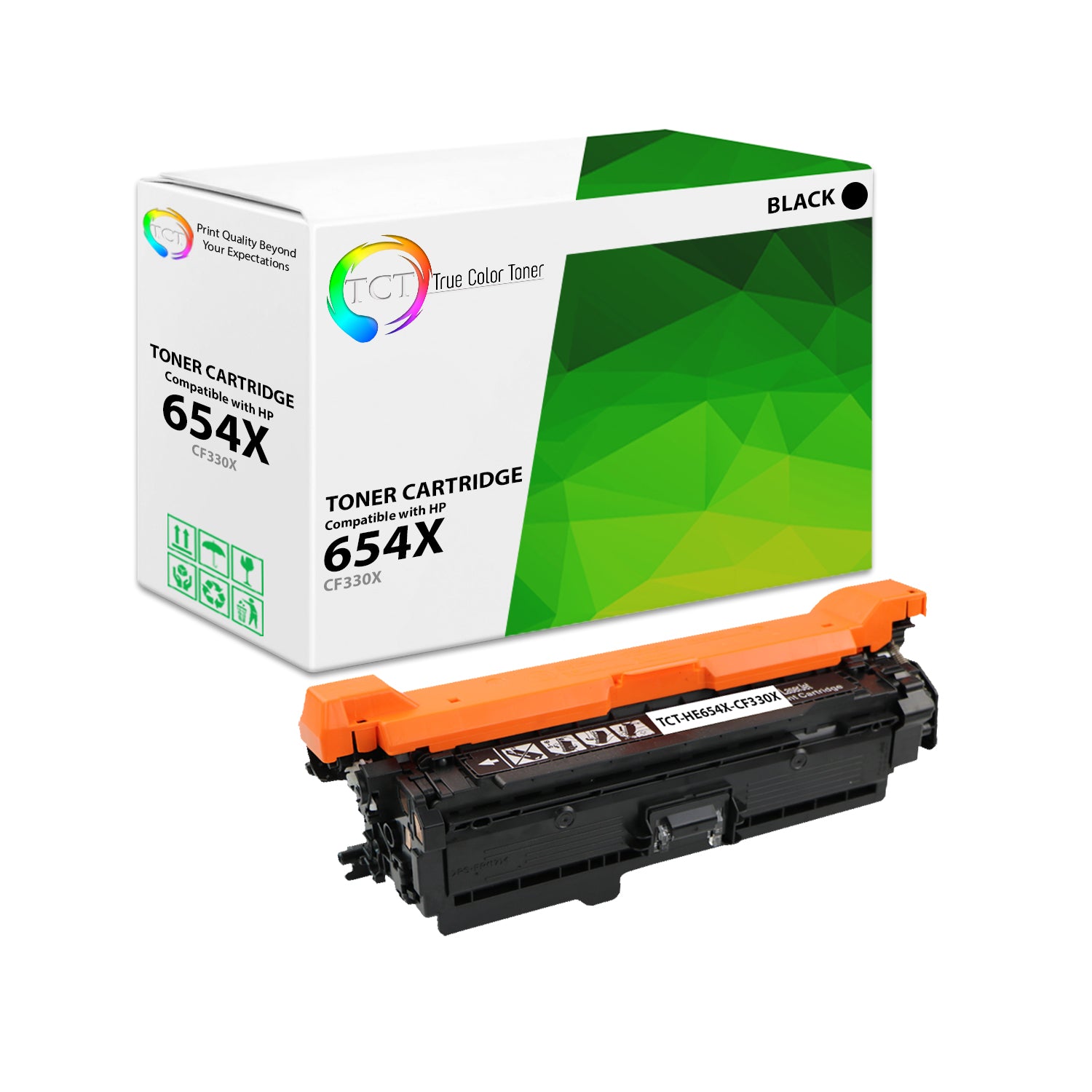 TCT Compatible HY Toner Cartridge Replacement for the HP 654X Series - 1 Pack Black