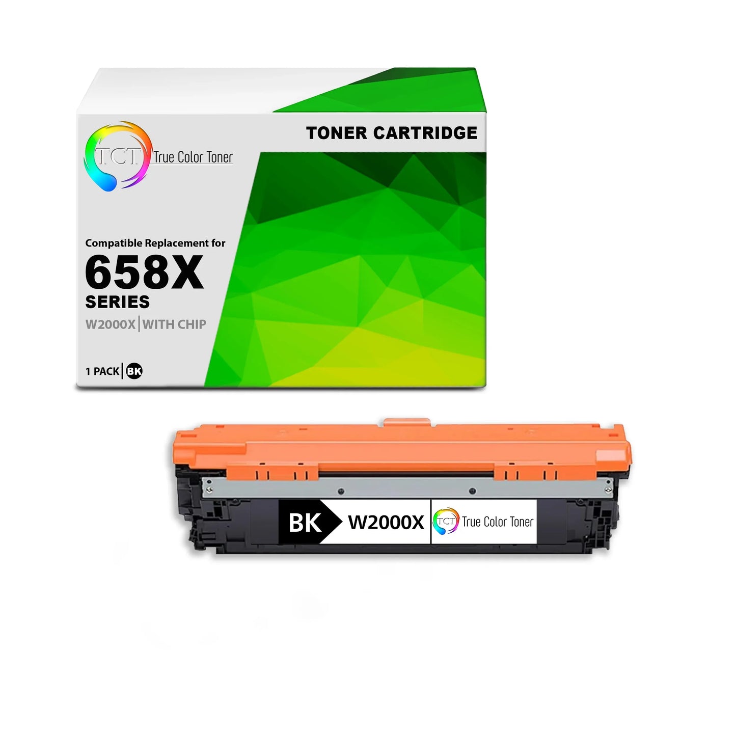TCT 658X Black Toner Cartridge - Premium Compatible Replacement for HP 658X W2000X High Yield - True Color Toner