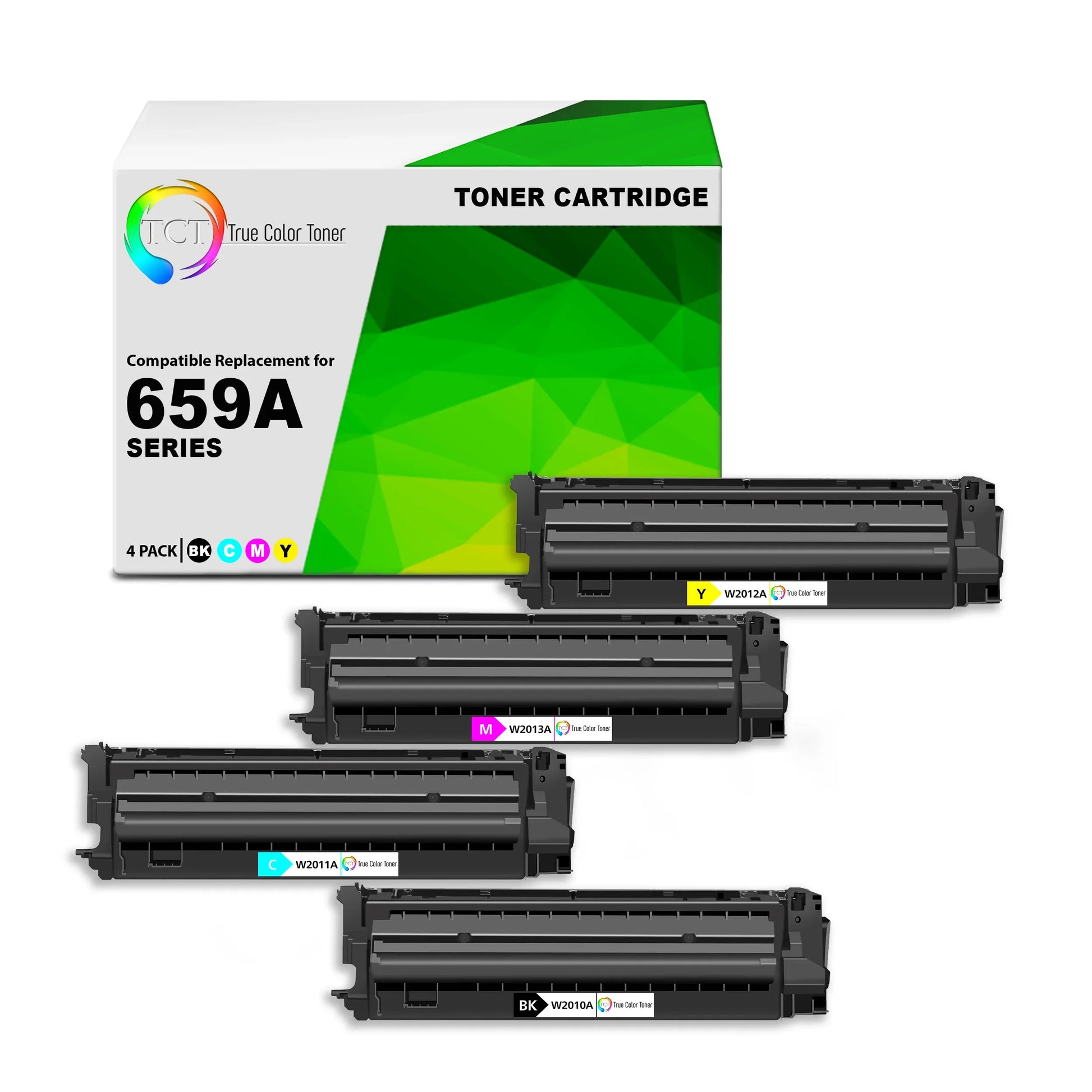 TCT 659A Toner Cartridge 4 Pack - Premium Compatible Replacement for HP 659A W2010A W2011A W2012A W2013A - True Color Toner