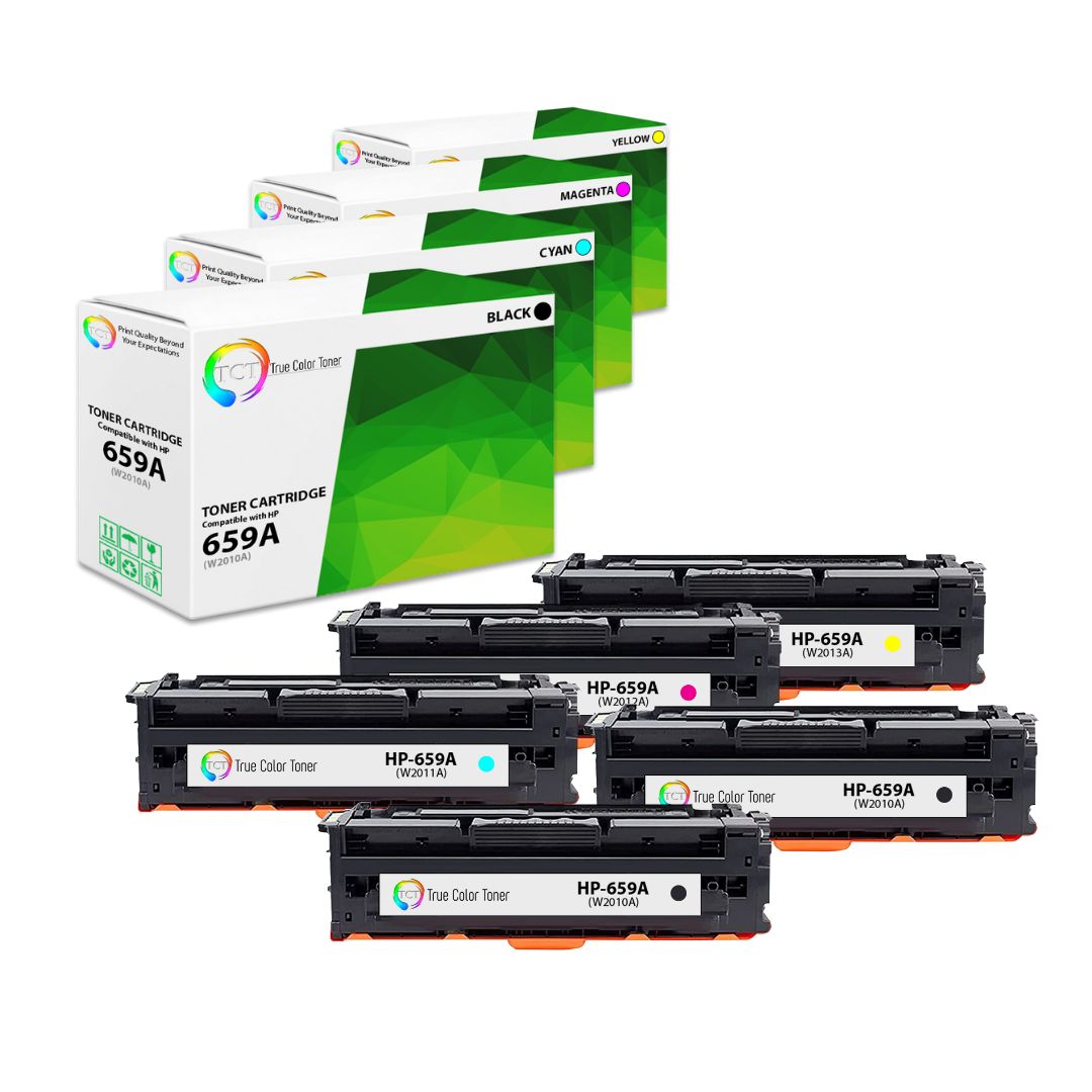 TCT Compatible Toner Cartridge Replacement for the HP 659A Series - 5 Pack (BK, C, M, Y)
