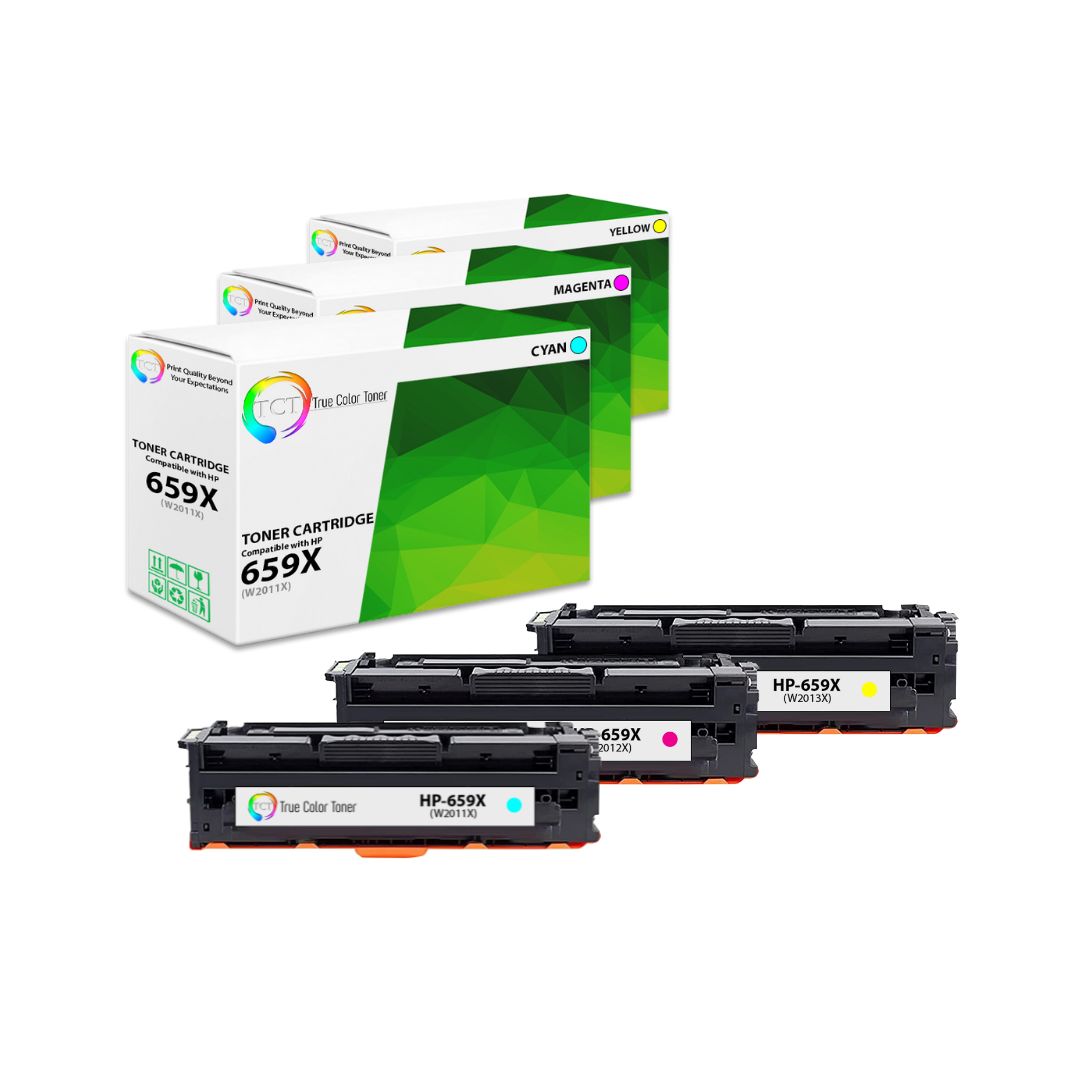 TCT Compatible Toner HY Cartridge Replacement for the HP 659X Series - 3 Pack (1C, 1M, 1Y)