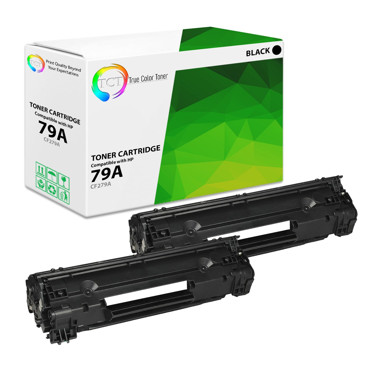 TCT Compatible Toner Cartridge Replacement for the HP 79A Series - 2 Pack Black
