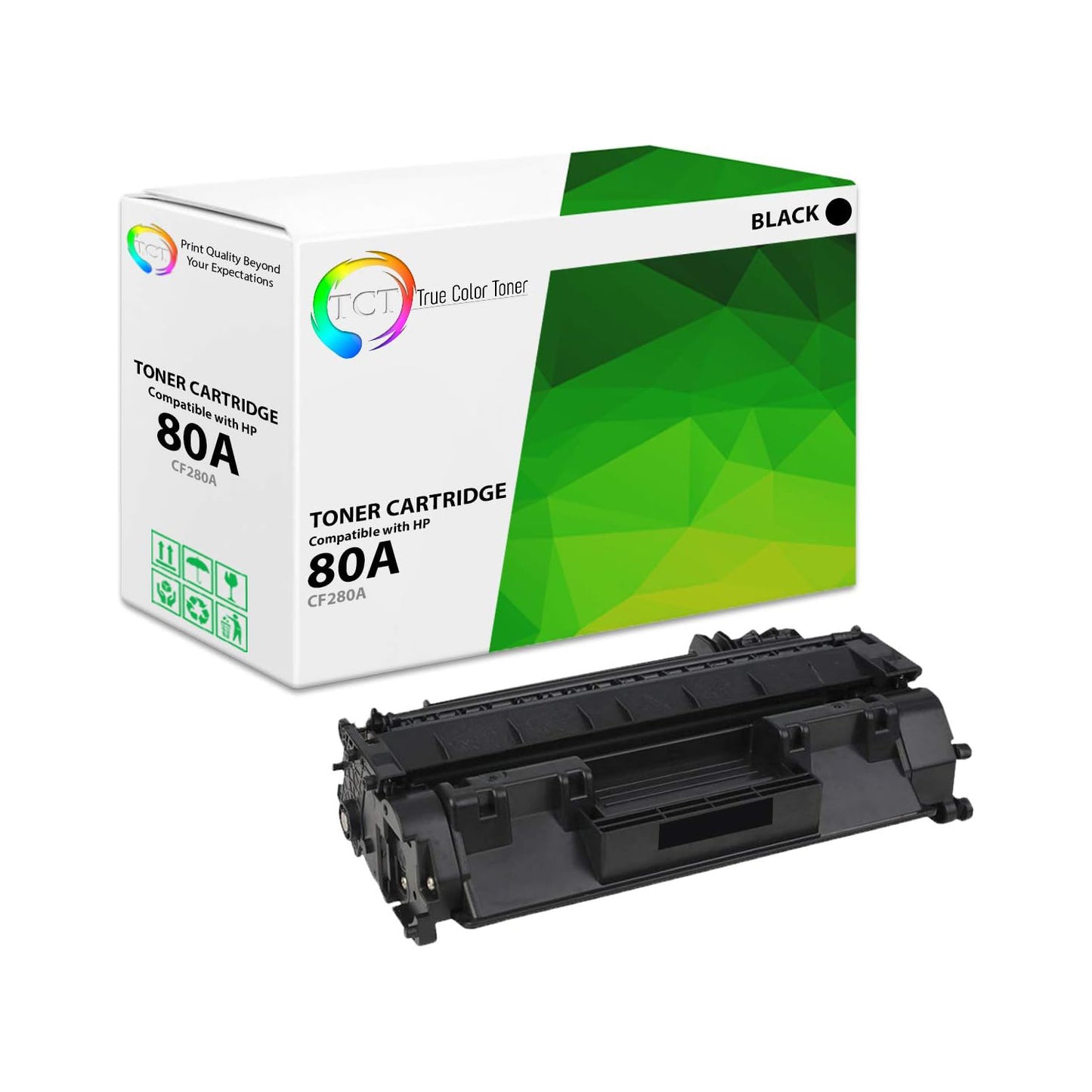 TCT Compatible Toner Cartridge Replacement for the HP 80A Series - 1 Pack Black