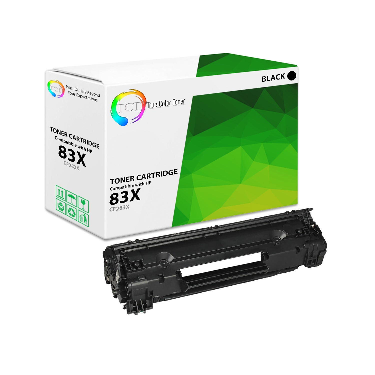 TCT Compatible High Yield Toner Cartridge Replacement for the HP 83X Series - 1 Pack Black