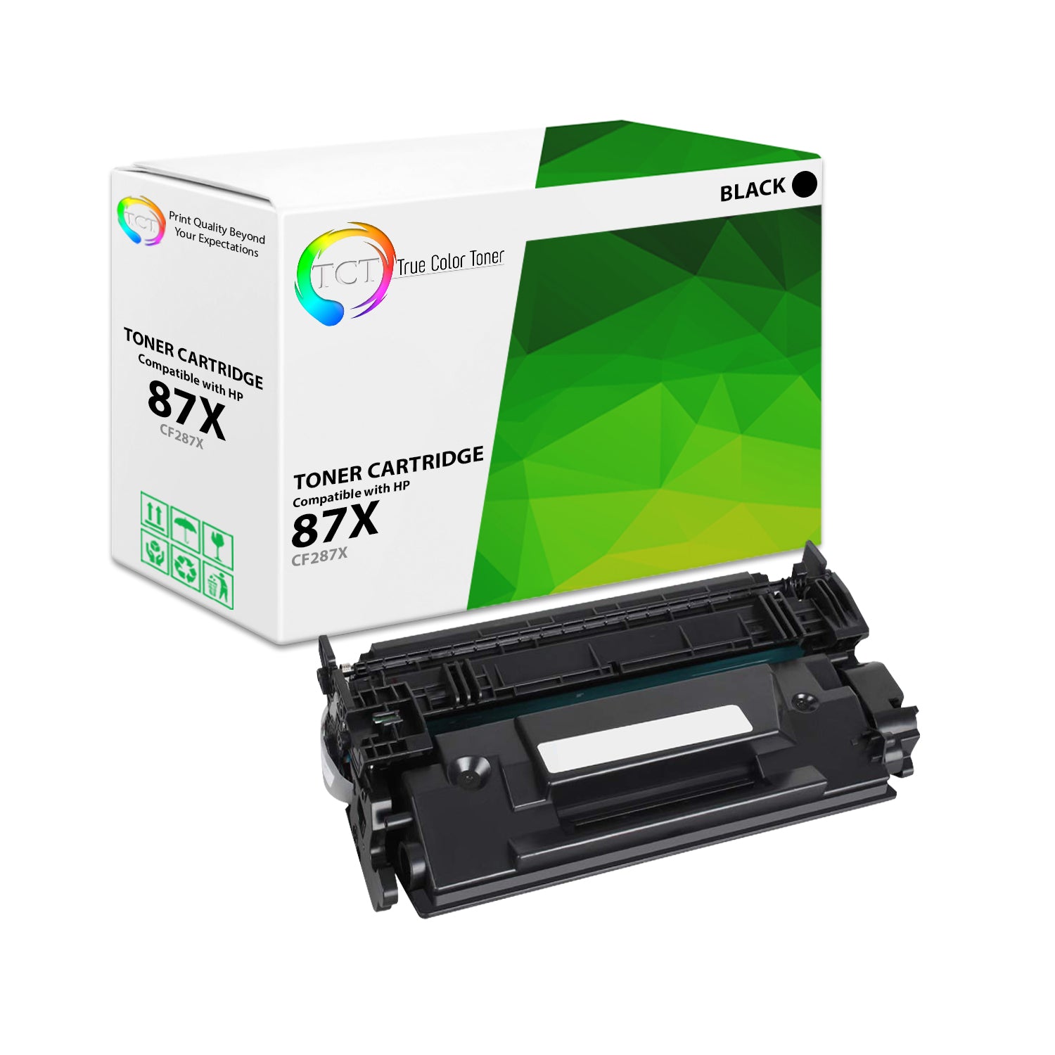 TCT Compatible High Yield Toner Cartridge Replacement for the HP 87X Series - 1 Pack Black