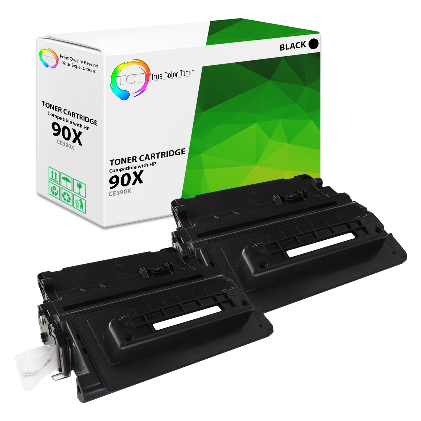 TCT Compatible High Yield Toner Cartridge Replacement for the HP 90X Series - 2 Pack Black