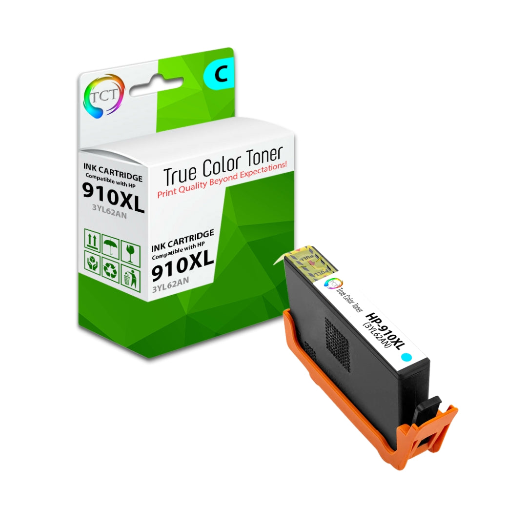TCT Compatible High Yield Ink Cartridge Replacement for the HP 910XL Series - 1 Pack Cyan