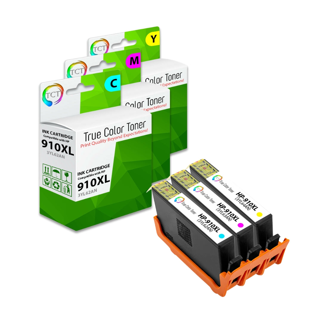 TCT Compatible HY Ink Cartridge Replacement for the HP 910XL Series - 3 Pack (C, M, Y)