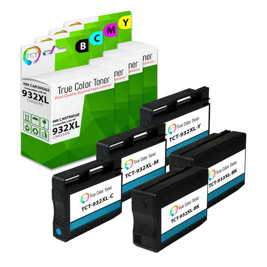 TCT Compatible Ink Cartridge Replacement for the HP 932XL Series - 5 Pack (B, C, M, Y)