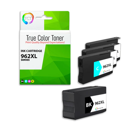 TCT 962XL Ink Cartridge 4 Pack - Premium Compatible Replacement for HP 962XL High Yield - True Color Toner