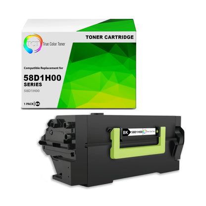 TCT 58D1H00 Black High Yield Toner Cartridge – Compatible Replacement for Lexmark MS725 MS821 MS822 MS823 MS825 MS826 (15,000 Pages) - True Color Toner