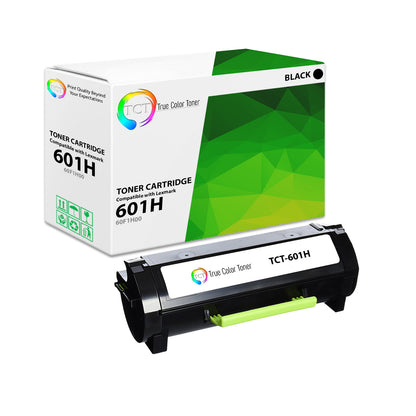 TCT Remanufactured High Yield Toner Cartridge Replacement for the Lexmark 601H Series - 1 Pack Black