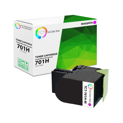 TCT Remanufactured Toner Cartridge Replacement for the Lexmark 701H Series - 1 Pack Magenta