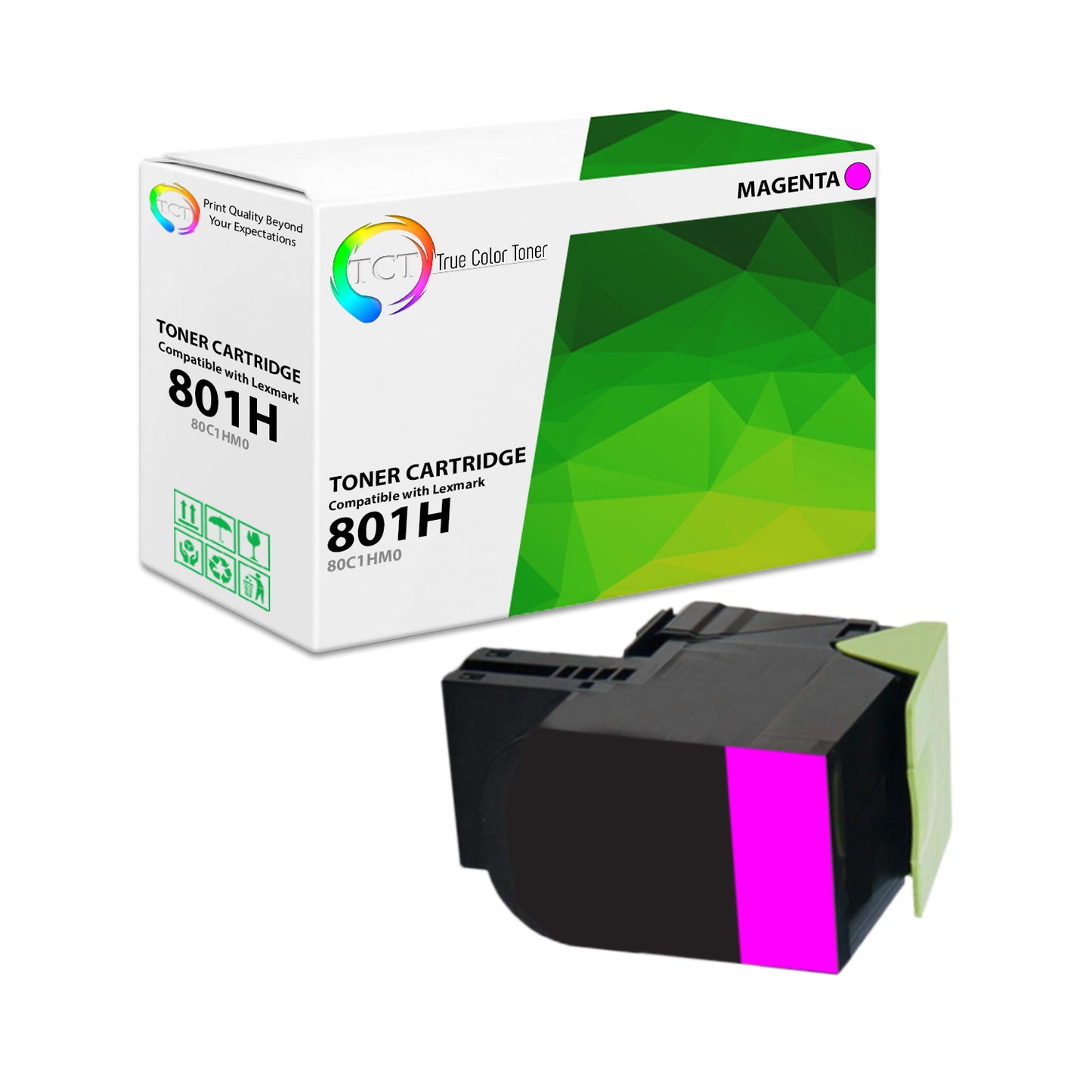 TCT Remanufactured HY Toner Cartridge Replacement for the Lexmark 801H Series - 1 Pack Magenta