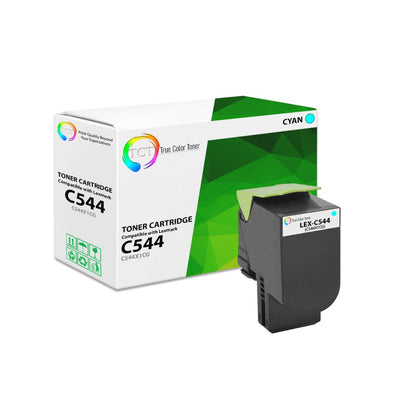 TCT Remanufactured HY Toner Cartridge Replacement for the Lexmark C544 Series - 1 Pack Cyan