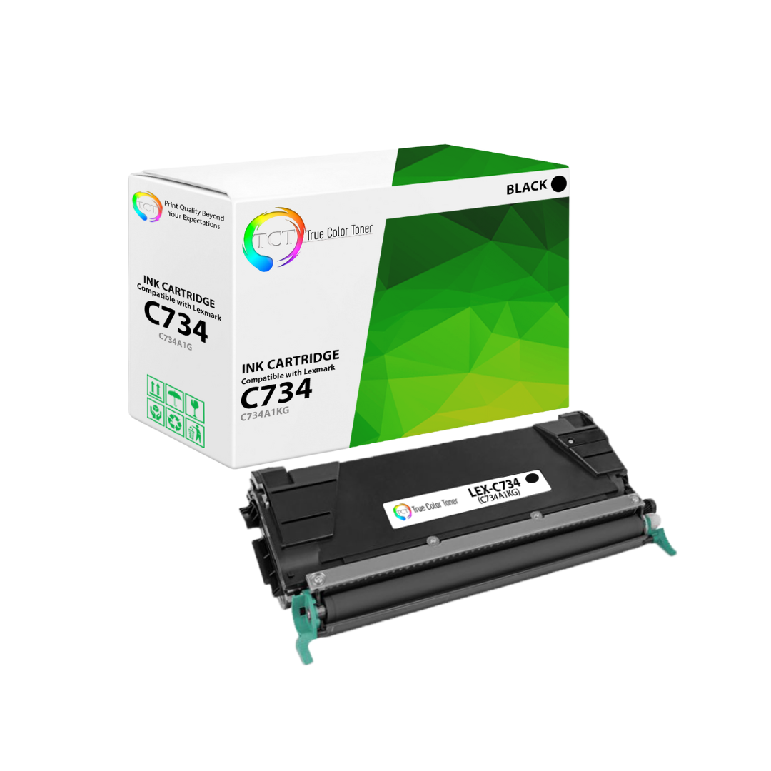 TCT Remanufactured Toner Cartridge Replacement for the Lexmark C734 Series - 1 Pack Black