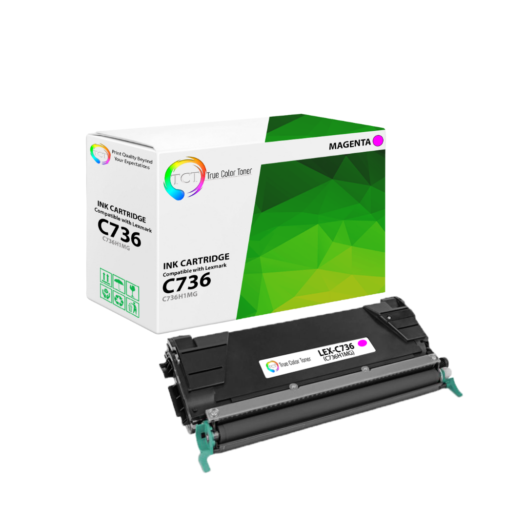 TCT Remanufactured HY Toner Cartridge Replacement for the Lexmark C736 Series - 1 Pack Magenta