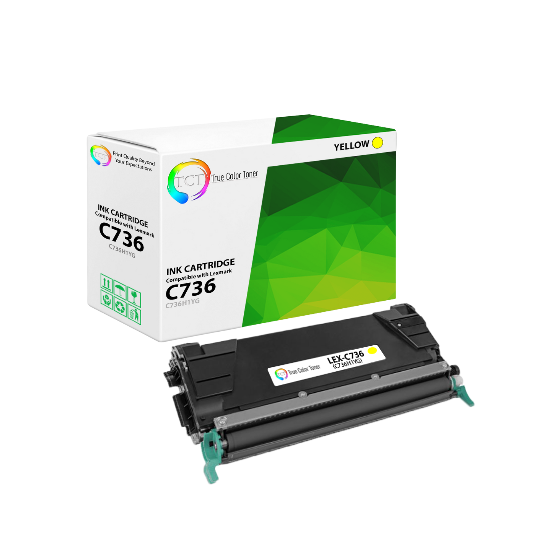 TCT Remanufactured HY Toner Cartridge Replacement for the Lexmark C736 Series - 1 Pack Yellow