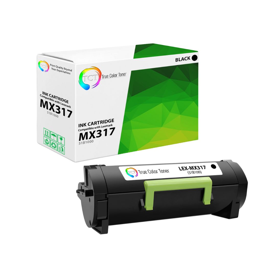 TCT Remanufactured Toner Cartridge Replacement for the Lexmark MX317 Series - 1 Pack Black