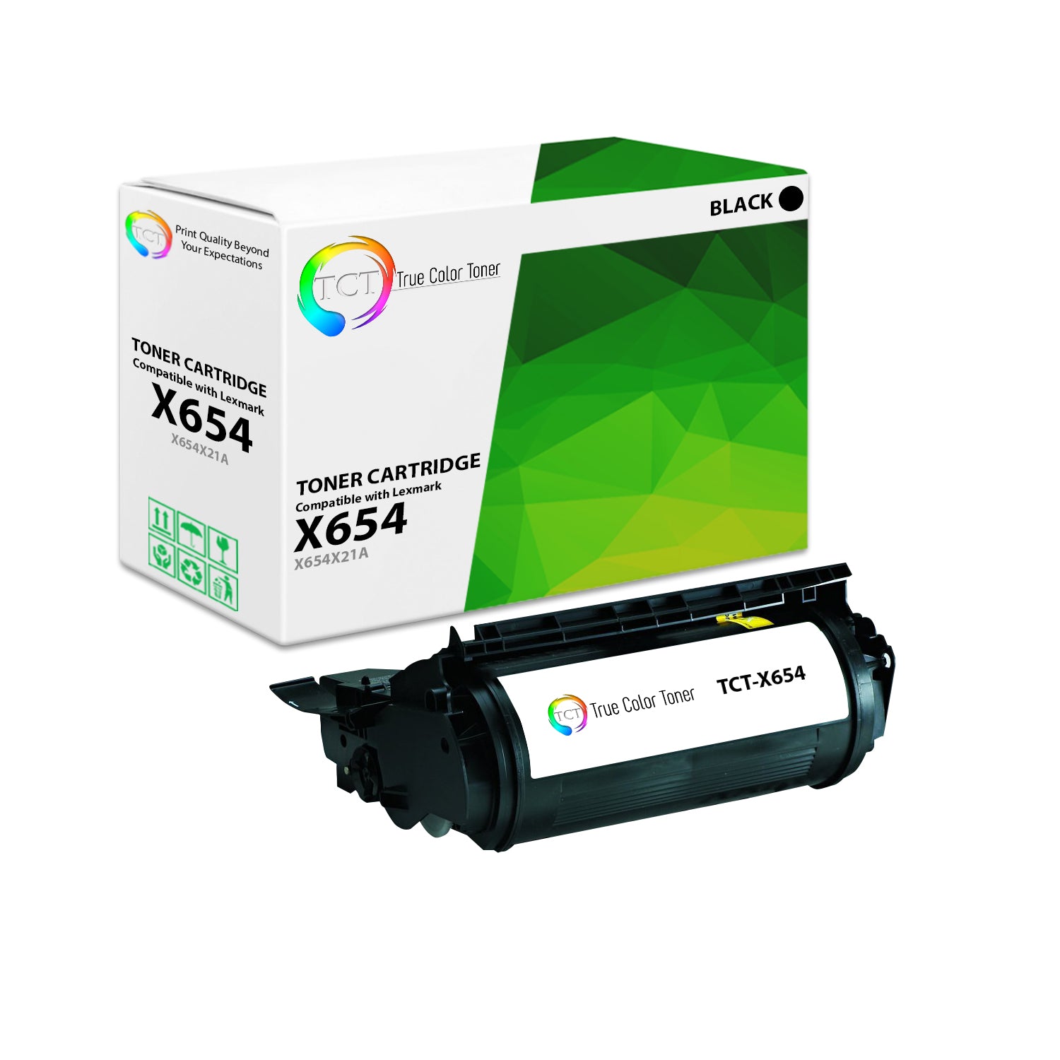 TCT Remanufactured Extra HY Toner Cartridge Replacement for the Lexmark X654 Series - 1 Pack Black