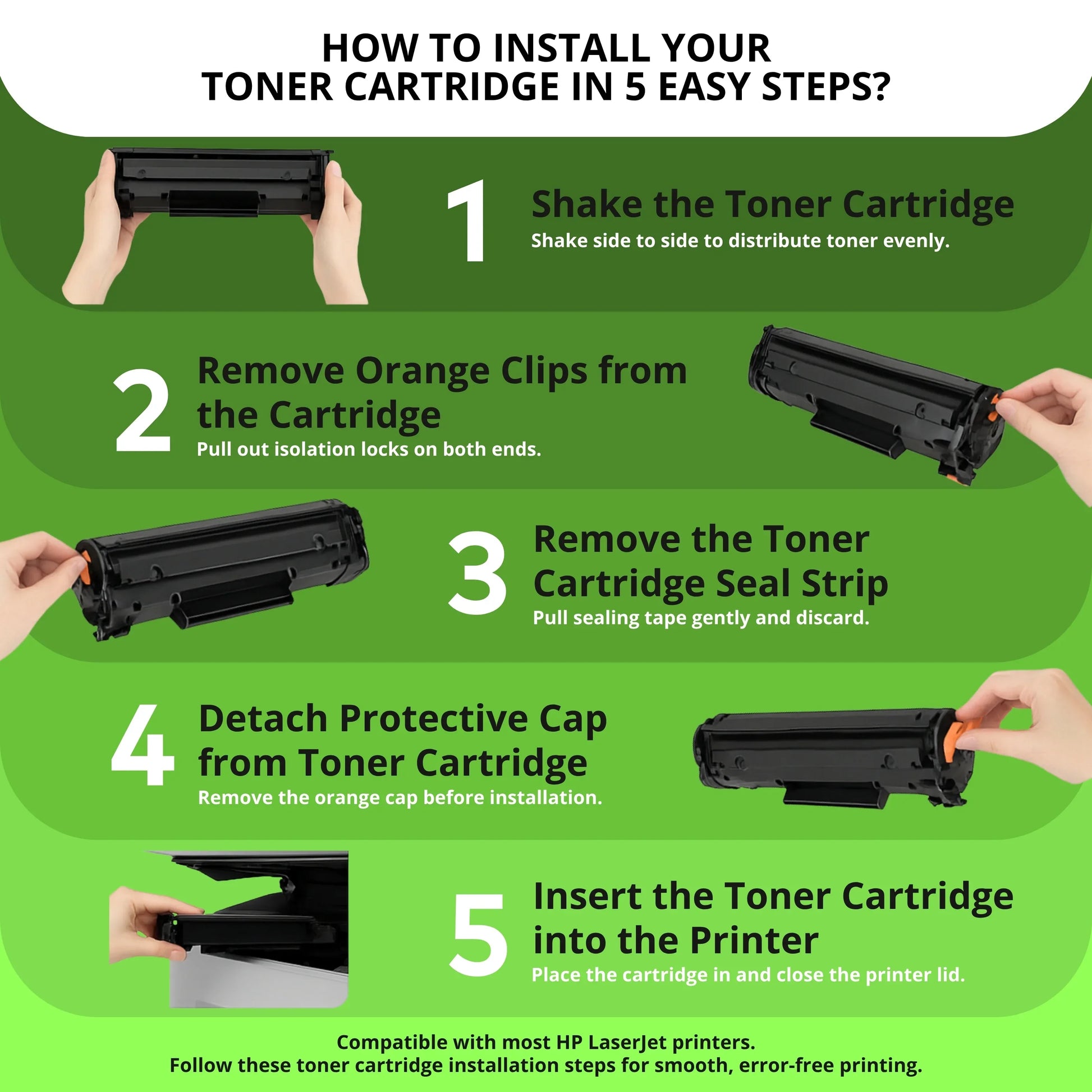 TCT 38A Toner Cartridge - Premium Compatible Replacement for HP 38A Q1338A Black - True Color Toner