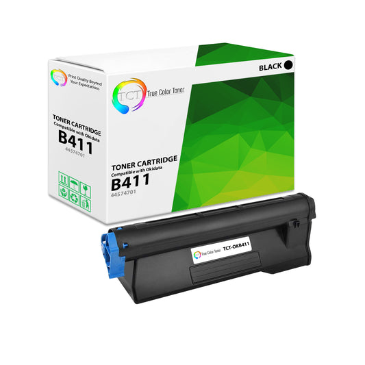 TCT Compatible Toner Cartridge Replacement for the Okidata B411 Series - 1 Pack Black