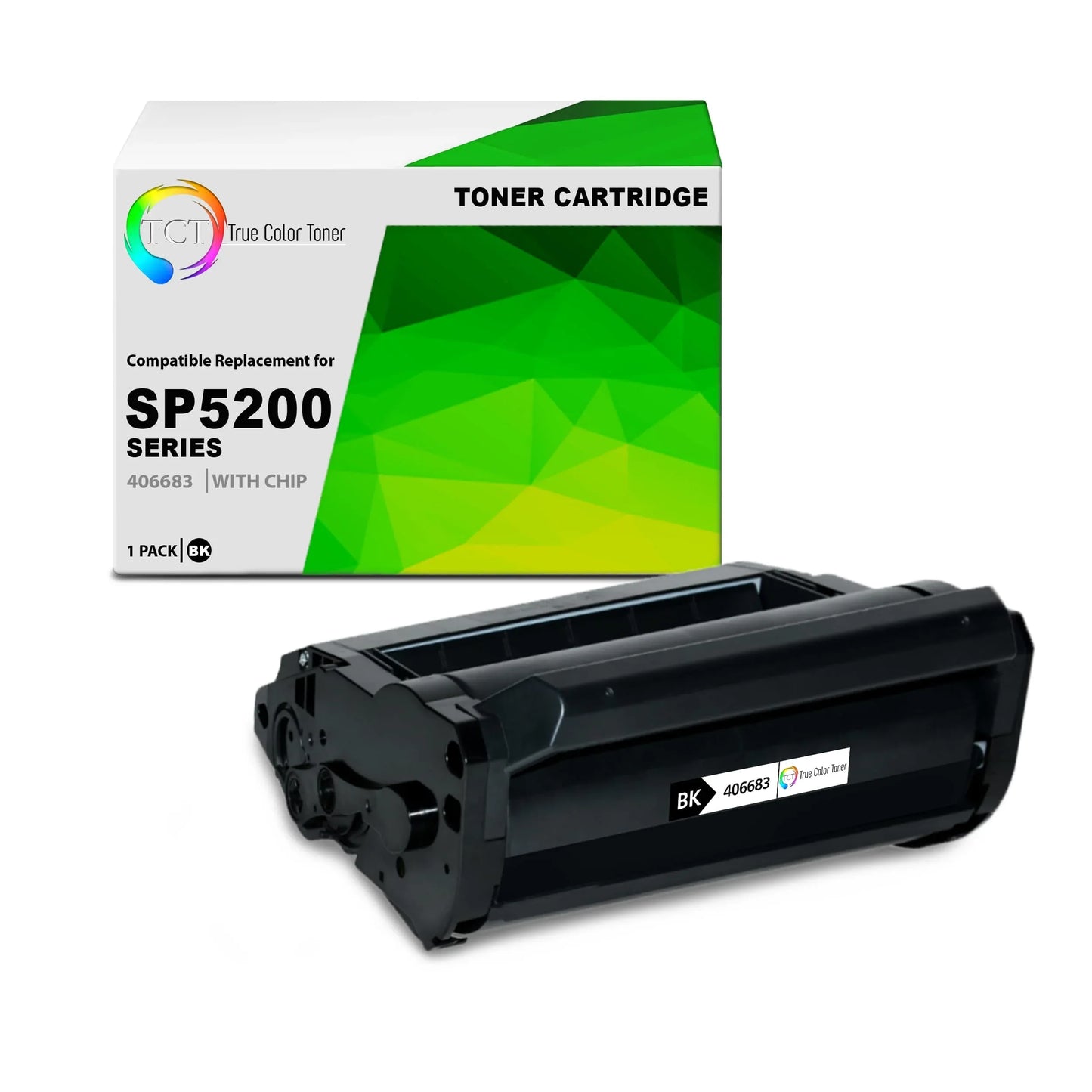 TCT SP5200 Toner Cartridge - Premium Compatible Replacement for Ricoh 406683 Black - True Color Toner
