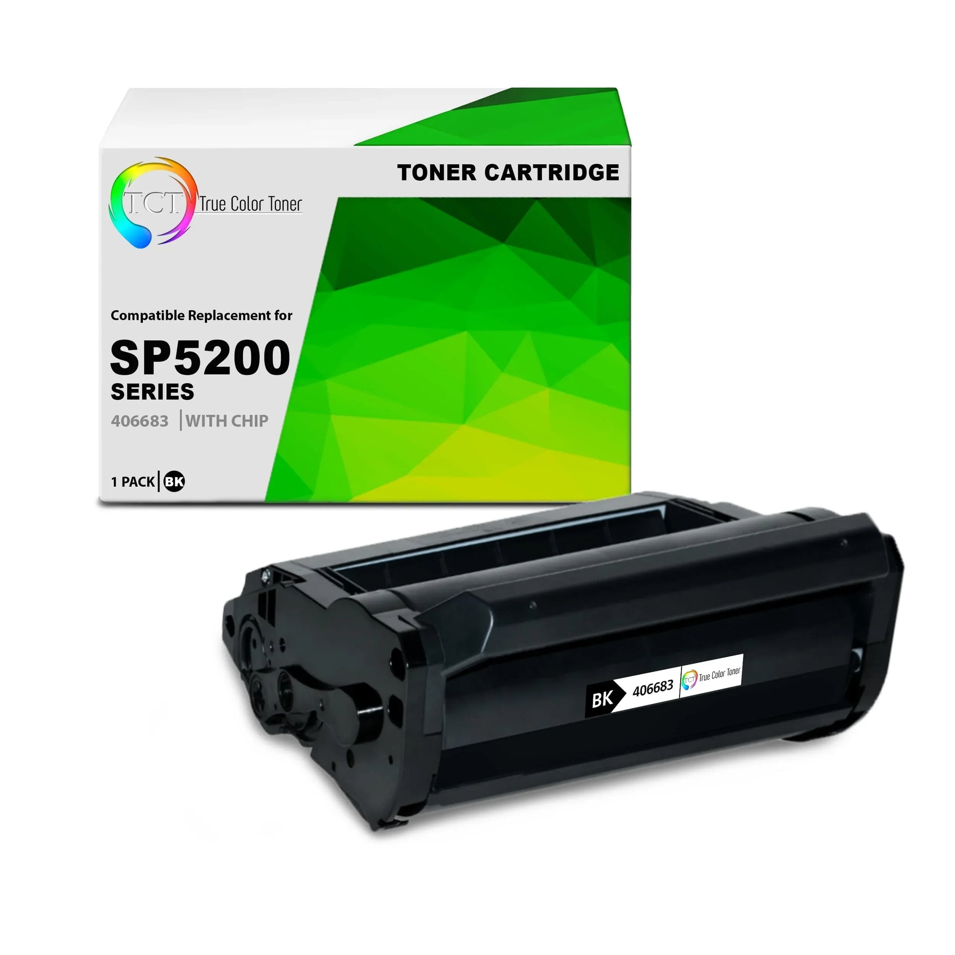 TCT SP5200 Toner Cartridge - Premium Compatible Replacement for Ricoh 406683 Black - True Color Toner