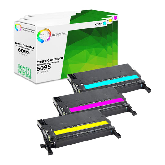 TCT Compatible Toner Cartridge Replacement for the Samsung CLT-609S Series - 3 Pack (C, M, Y)