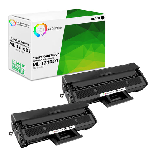 TCT Compatible Toner Cartridge Replacement for the Samsung ML1630 Series - 2 Pack Black
