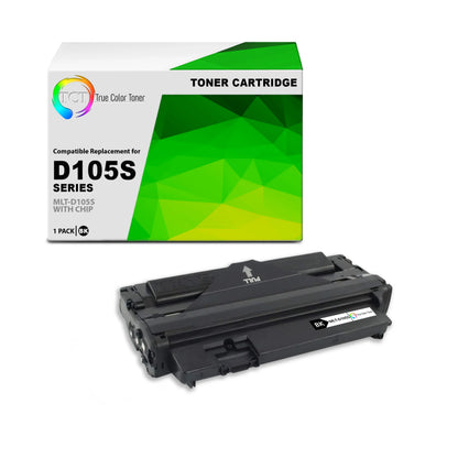 TCT D105S Toner Cartridge - Premium Compatible Replacement for Samsung MLT-D105S Black - True Color Toner