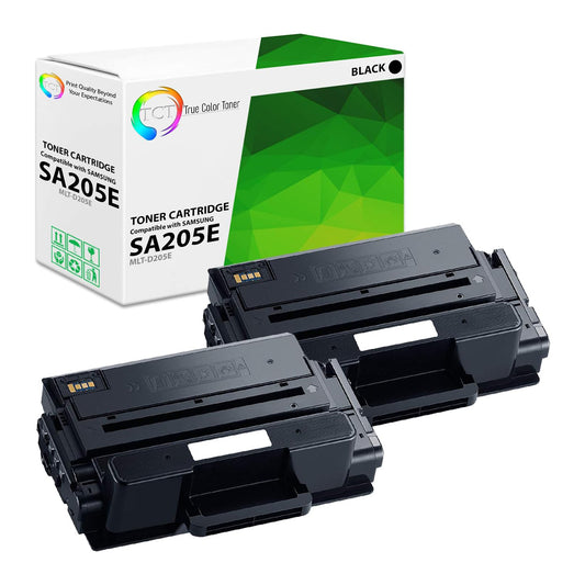 TCT Compatible Toner Cartridge Replacement for the Samsung MLTD205E Series - 2 Pack Black