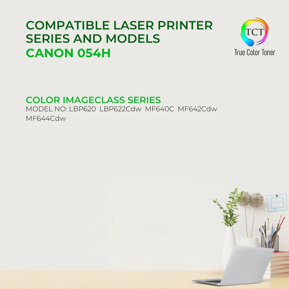 TCT 054H Toner Cartridge 4 Pack - Premium Compatible Replacement for Canon 05X 054H High Yield - True Color Toner