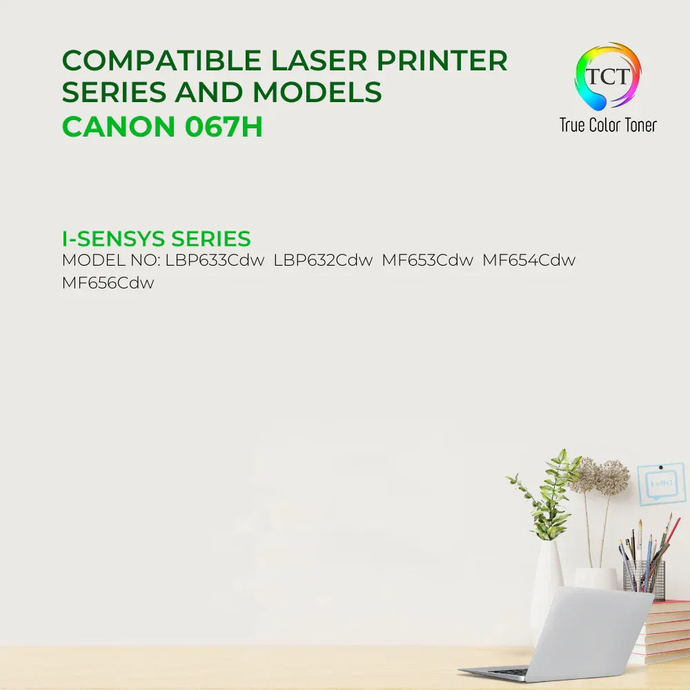 TCT 067H Black Toner Cartridge - Premium Compatible Replacement for Canon 067H 5106C001 Black High Yield - True Color Toner