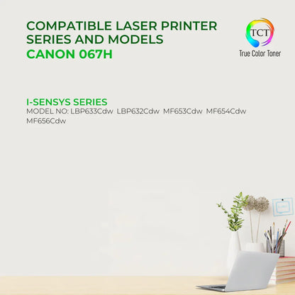 TCT 067H Black Toner Cartridge - Premium Compatible Replacement for Canon 067H 5106C001 Black High Yield - True Color Toner