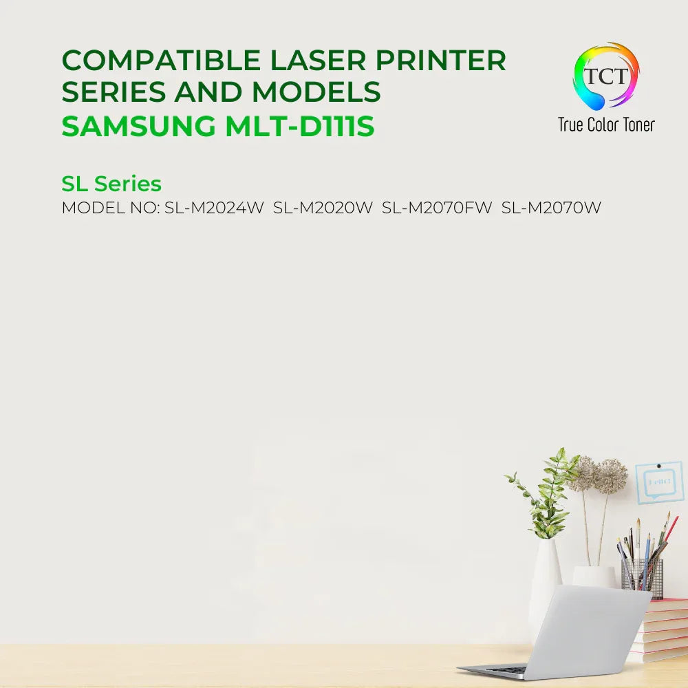 TCT D111S Toner Cartridge - Premium Compatible Replacement for Samsung MLT-D111S Black - True Color Toner